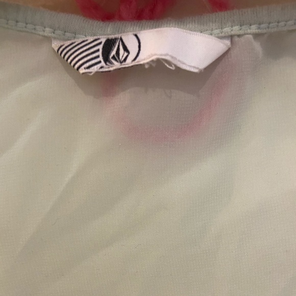 Volcom Sheer Aqua Striped Summer Tank Medium - Picture 5 of 5